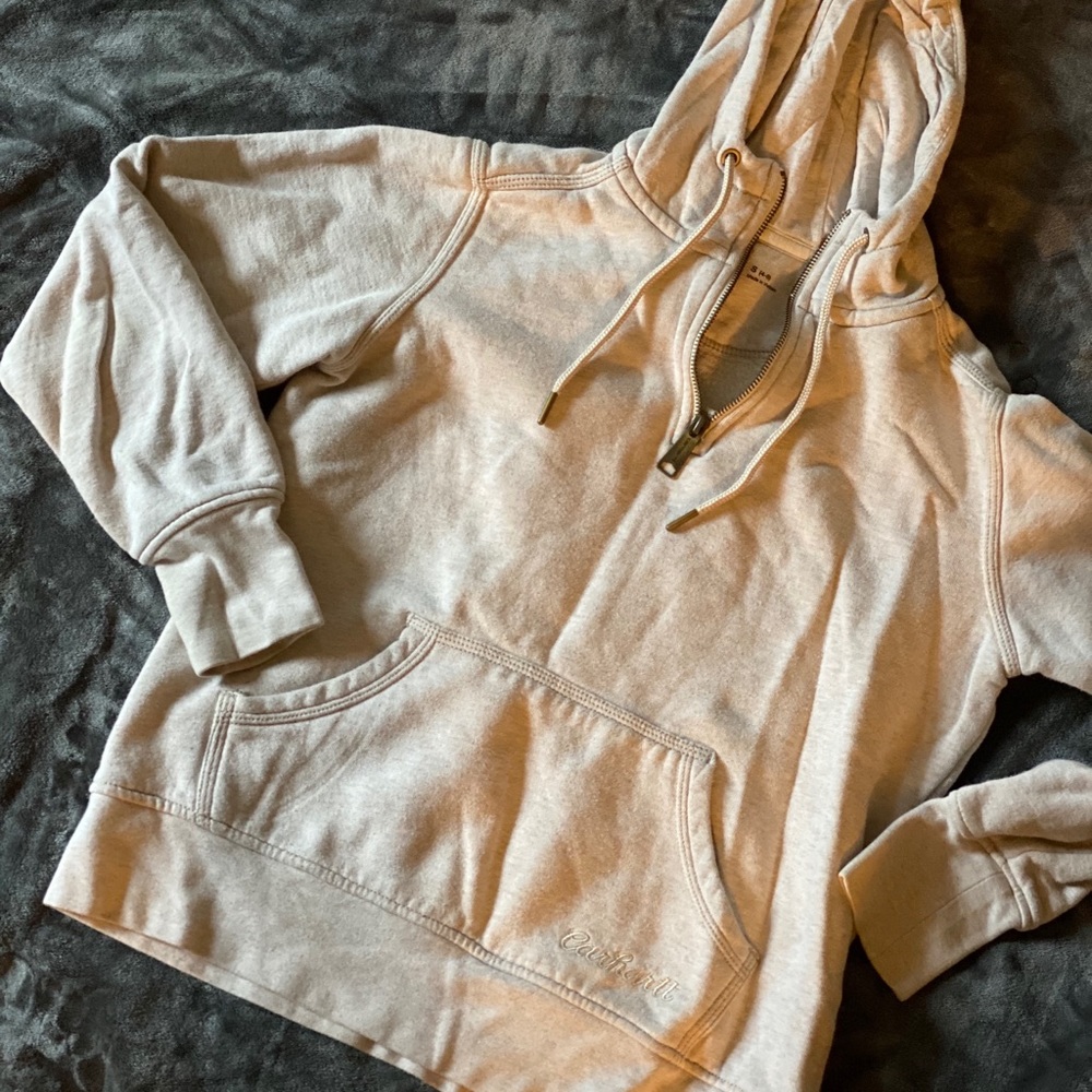 Cream women’s carhartt quarter zip